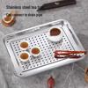 Stainless Steel Draining Tea Tray