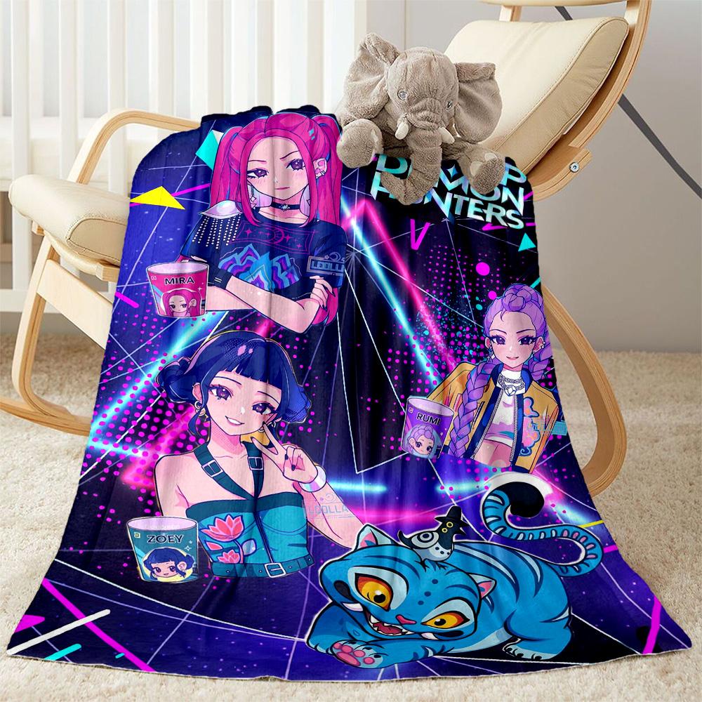 Fantasy Heroes Adventure Blanket Warmthful Decor Great for Seaside Bed Chair Four Seasons Universal Digital Print Gift for Travel Home Birthdays