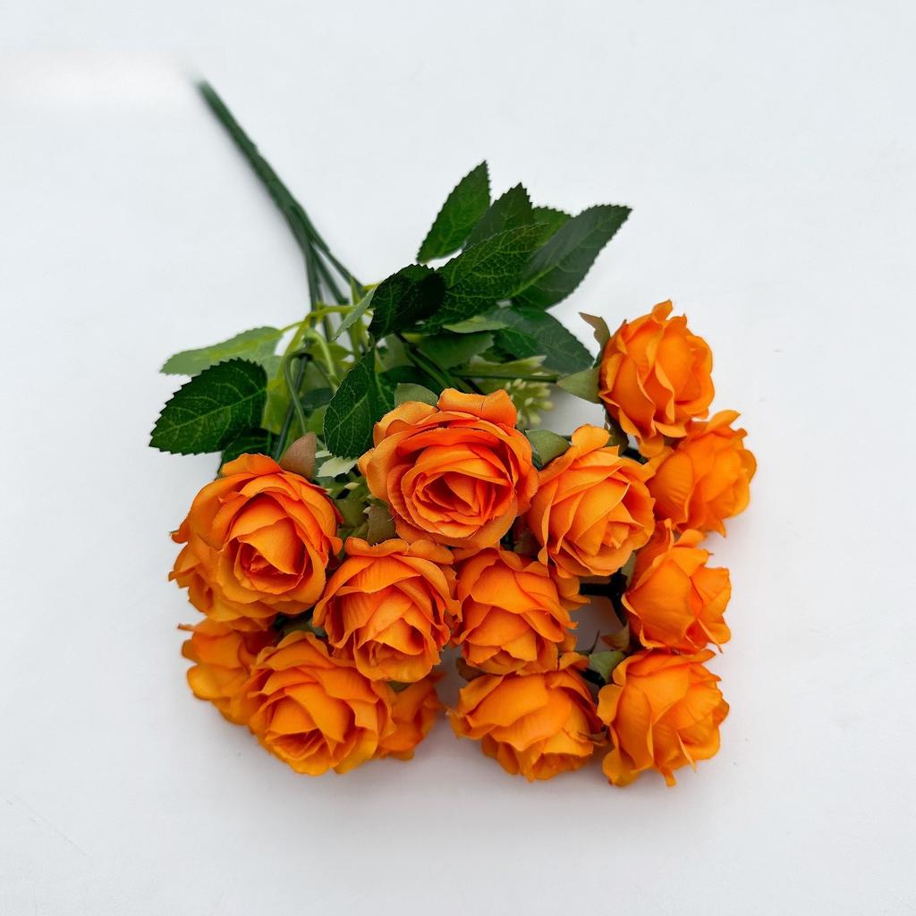15 heads Artificial Silk Rose Flowers Bridal Bouquet for Home Wedding Floral Arrangement Garden Artificial Flowers DIYGift Decor