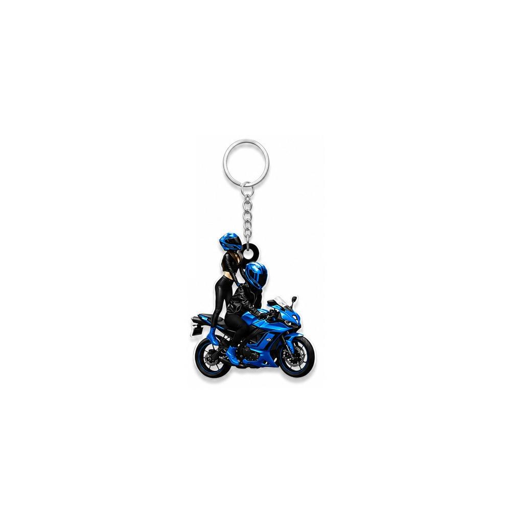 Motorrijder Patroon Motorfiets Sleutelhanger Acryl Motorfiets Ketting Hanger Auto Sleutel Accessoires