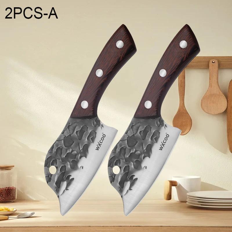WXCOO Boning Knife Forged Cleaver Stainless Steel Wooden Handle Butcher Fish Slicing Meat Cleaver Vegetable Kitchen Knife