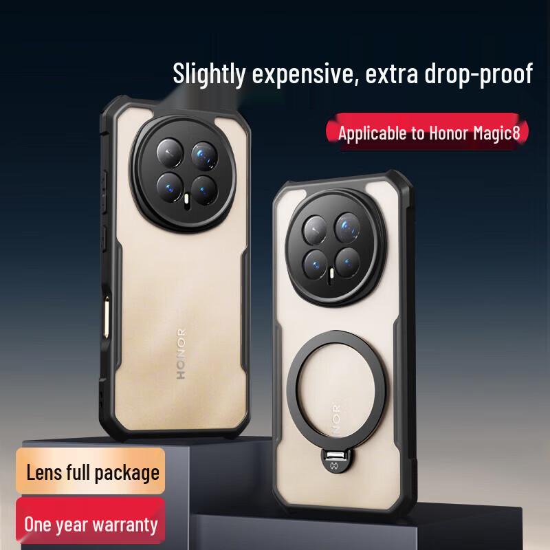 Xundd Transparent Magnetic Ring Kickstand Case for Honor Magic8