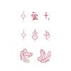 Sticker Tatuaggio Adesivo Lunga Striscia Totem Linea Dita Multi-Immagine Fiore Semplice Liscio Sole Luna Stella Schiena Vita Colonna Vertebrale