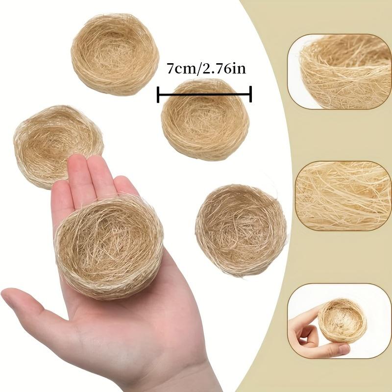 10 Stück künstliche Vogelnester, perfekt für Garten, Naturkunst und Basteldekoration, Gartendekoration | Naturbraune Nester | Vogelnest-Dekor