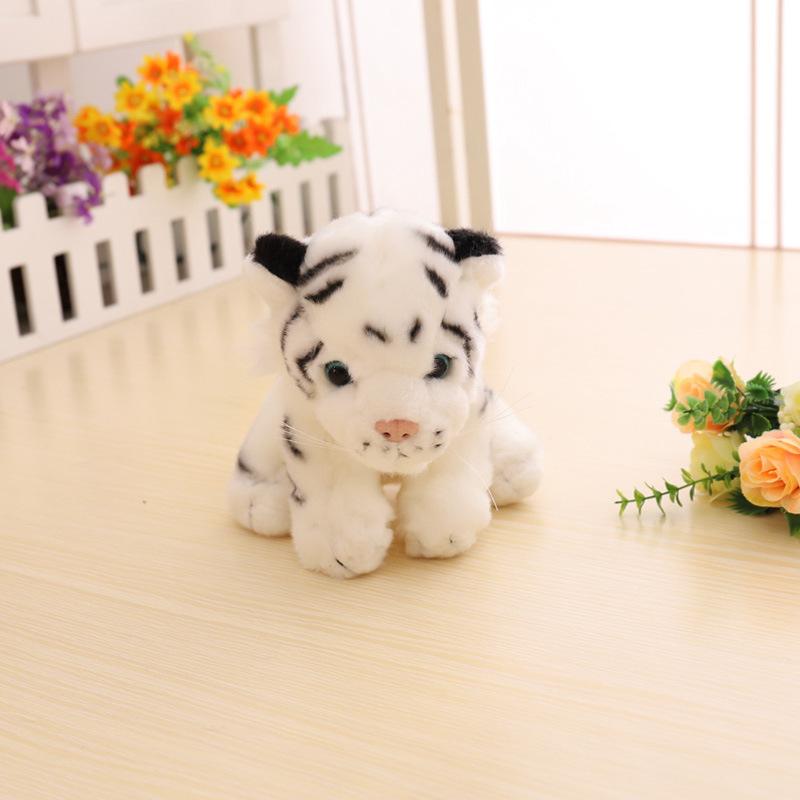 Simulated Tiger Doll Plush Toy Tiger Cloth Doll Baby Boy Birthday Gift Creative Little Tiger Doll Throw Pillow