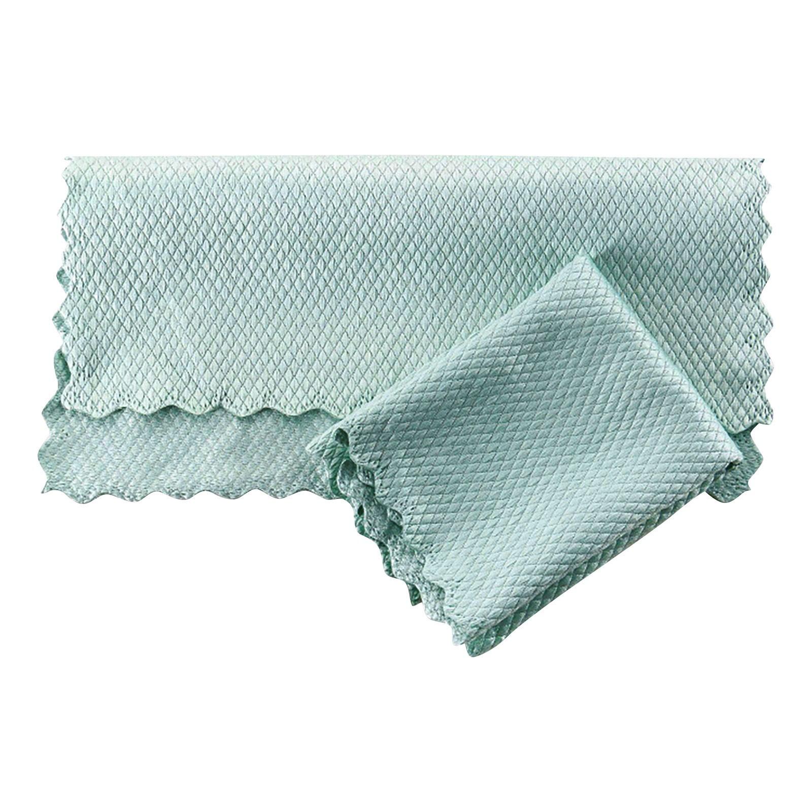 

Многофункциональные многоразовые салфетки для ворса, впитывающие рыбью чешую, салфетка для чистки стекла из микрофибры, наночешуйчатая ткань для чистки One Size зелёный