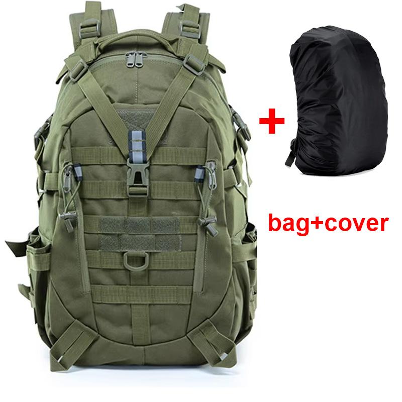 Mochila de Camping para Hombre Bolsas de Viaje Táctica Molle Mochila de Escalada Senderismo Exterior Reflectante Hombro Pesca Bolsa para Portátil