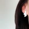 Irregular Flower Ear Rings Elegant Maple Leaf Floral Dangle Earrings for Women Girls Fashionable Jewelry Accessories