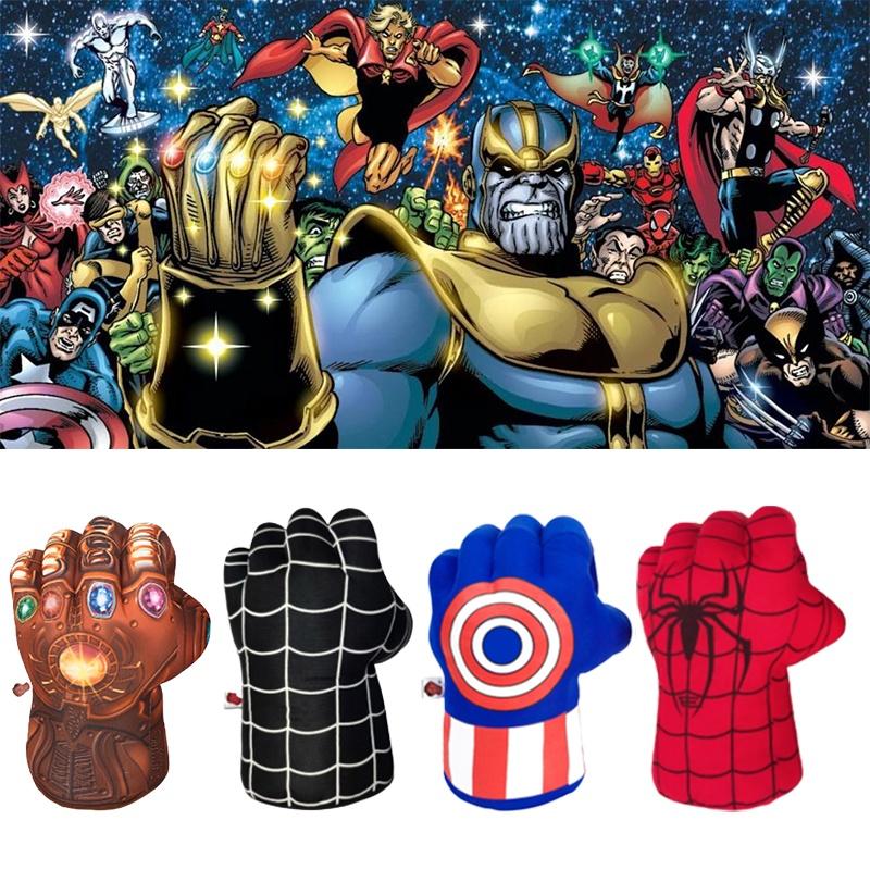 Superhero Hulk And Spiderman Plush Toy Boxing Gloves For Kids