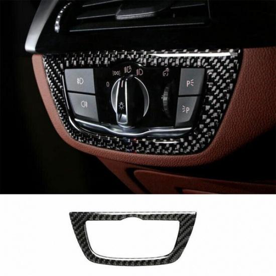 Real Carbon Fiber Function Control Button Frame Trim For BMW 5 Series 2018-