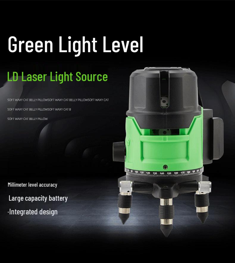 High Precision 3D Green Laser Level Wall Mount with Auto Line Drawing