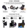 2 Functions Mobile Phone Lens 0.45X Wide Angle Len & 12.5X Macro Hd Camera Lens Universal for iPhone Android Phone Smartphone