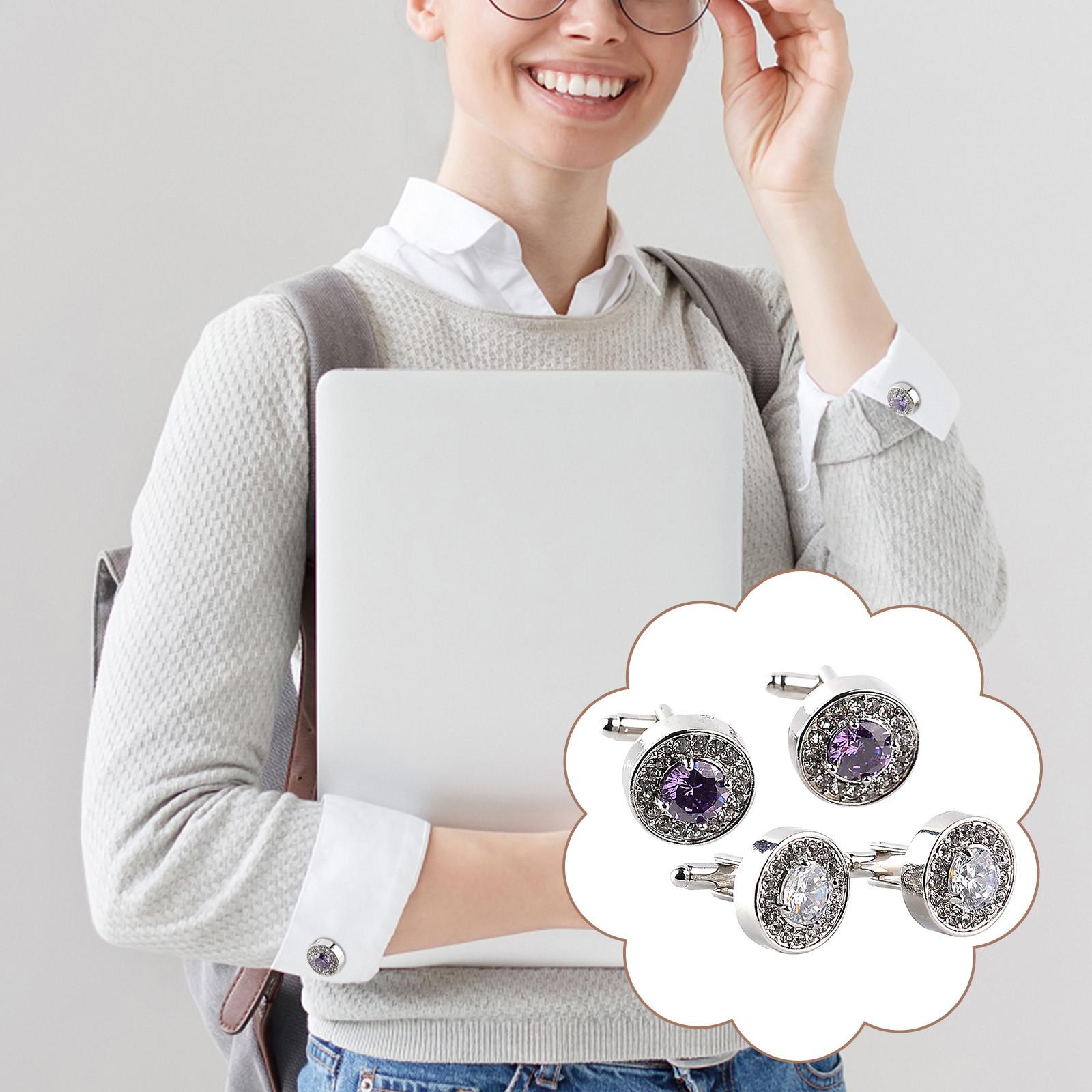 Новые запонки - модные французские запонки с бриллиантами - манжеты для ногтей One Size — фото 6