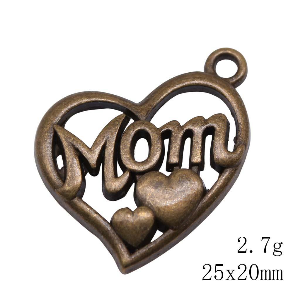 Gifts For Women Charms Bulk Family Member Heart Tags Charms Pendant Souvenir Male Pendant