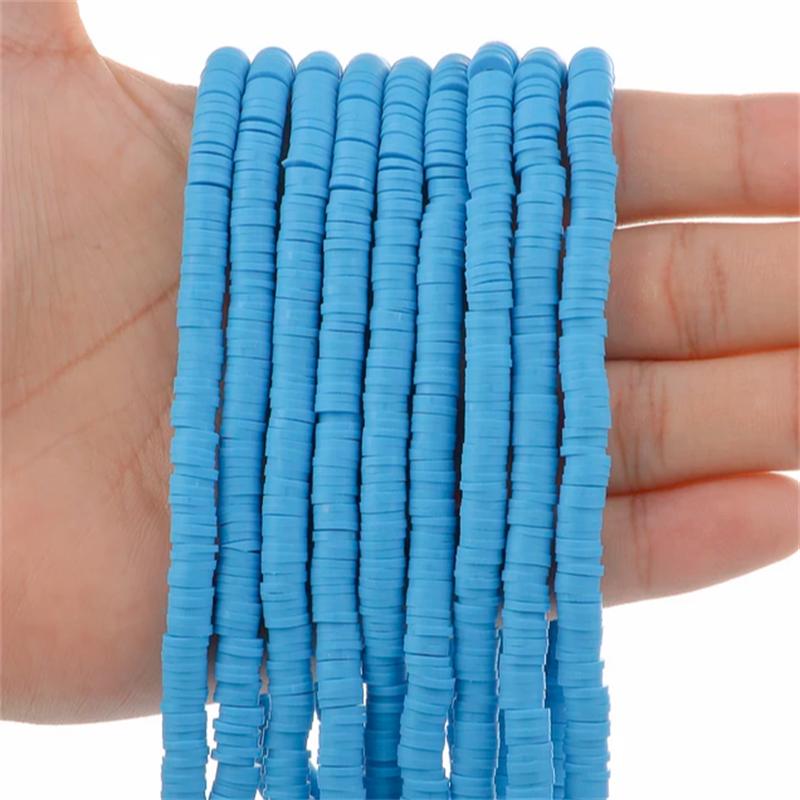 700Pcs/lot 6mm Flat Round Polymer Clay Beads Handmade Heishi Loose Spacer Beads for Jewelry Making DIY Bracelet Necklace Supplie