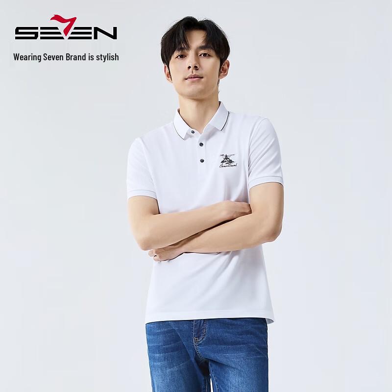 Seven Brand Men's Temperature Regulating Short Sleeve Polo Shirt