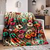 1 Stück Floral Fantasy Decke, Leichte Flanell Überwurfdecke für Sofa, Bett, Reisen, Camping, Wohnzimmer, Büro104