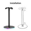 LED Headphone Stand Desk Gaming Headset Holder Hanger Rack Suitable for Desktop Table Game Earphone PC Gamer Accessories