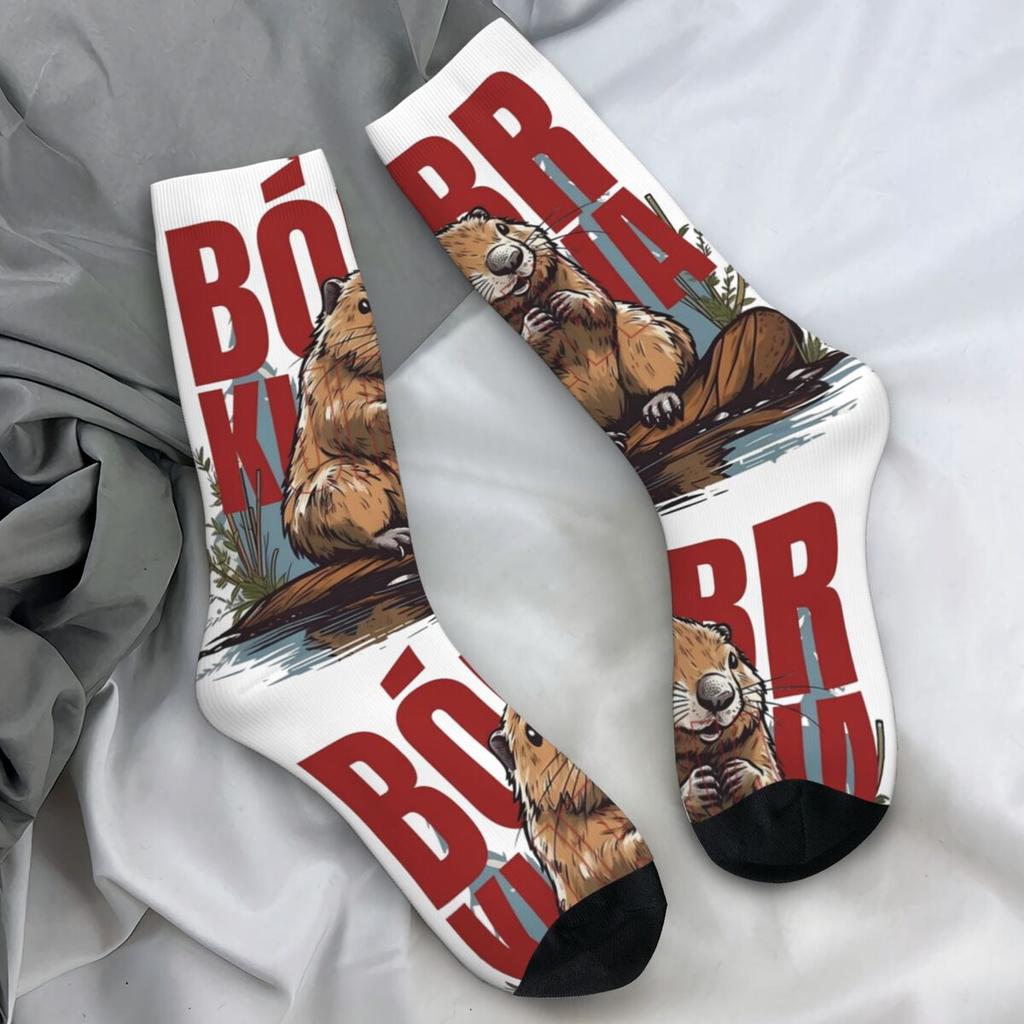 Kawaii Κάστορας Πουτάνα Κάστορας Κάλτσες Ζωικό Γραφικό Καθημερινές Κάλτσες Φθινόπωρο Αντιολισθητικές Κάλτσες Ανδρικές Ποδηλατικές Μαλακές Αναπνεύσιμες Κάλτσες