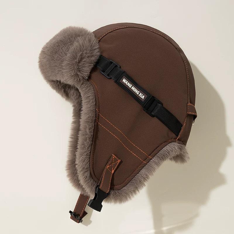 Thunderbolt Hat Men and Women Winter Padded Thickened Ear Protection Cap Cycling Outdoor Ski Ins Warm Cold Cotton Cap