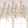 6 stk Spiralhengende Party Streamers Hengende Plast Streamer Spiralanheng Twin Tail Party Takfolie Swirl-dekorasjoner
