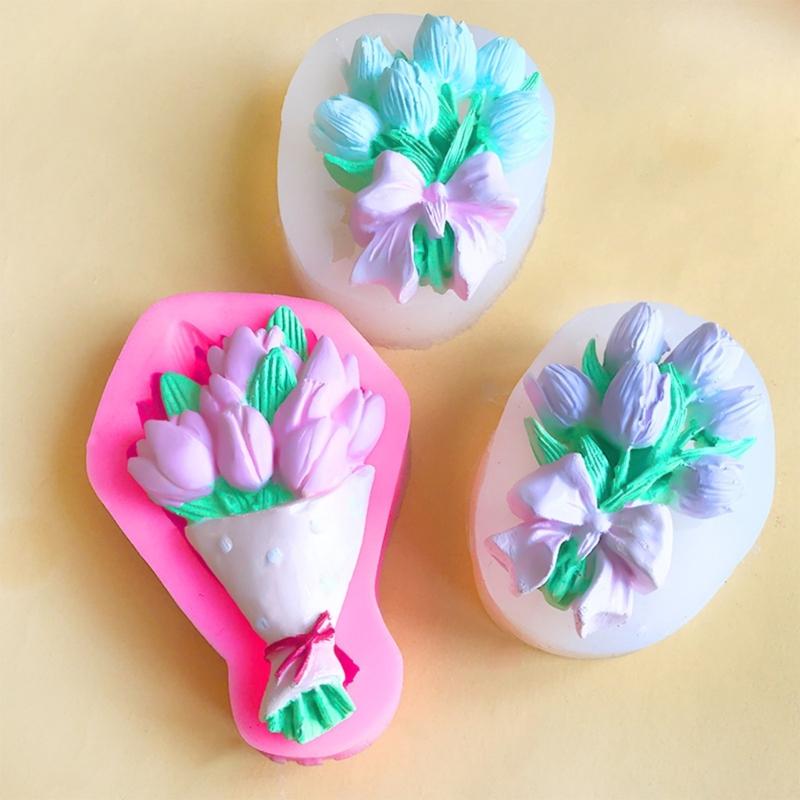 Buchete de Flori Matrițe de Silicon pentru Lumânări pentru Realizarea Rășinii Epoxidice Lumânare Săpun Decorare Tort Fondant Ciocolată
