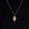 Elegant Rhinestone Tree Leaf Pendant Necklaces For Women Shiny Zircon Stainless Steel Metal Leaves Choker Simple Clavicle Chain