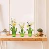 Creative Cactus Glass Vase Plant Hydroponic Flower Pot Desktop Decorative Item Simple Living Room and Bedroom Decorative Item