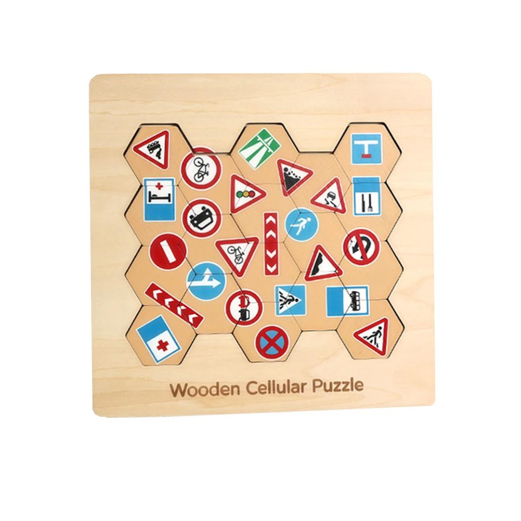 Wooden Puzzle, Shape Matching Honeycomb Puzzle