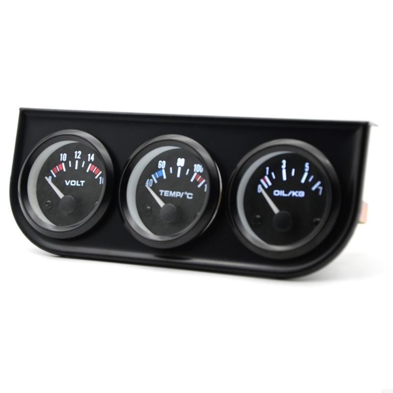 Q9QD Multiple Parameter 12V 24V Compatible Triple Instrument Cluster Gauge For Vehicle Use