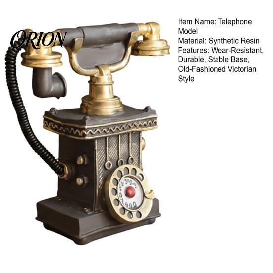 Victoriaanse Stijl Telefoon Telefoon Hars Beeldje, Retro Model Standbeeld met Mat Afwerking, Slijtvaste Ouderwetse Bureau Decoratie voor Thuis Kantoor