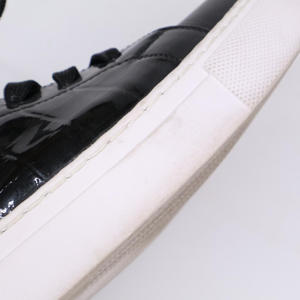 ESTNATION Smooth leather x crocodile embossed leather low-top sneakers / shoes 40 blackUsed