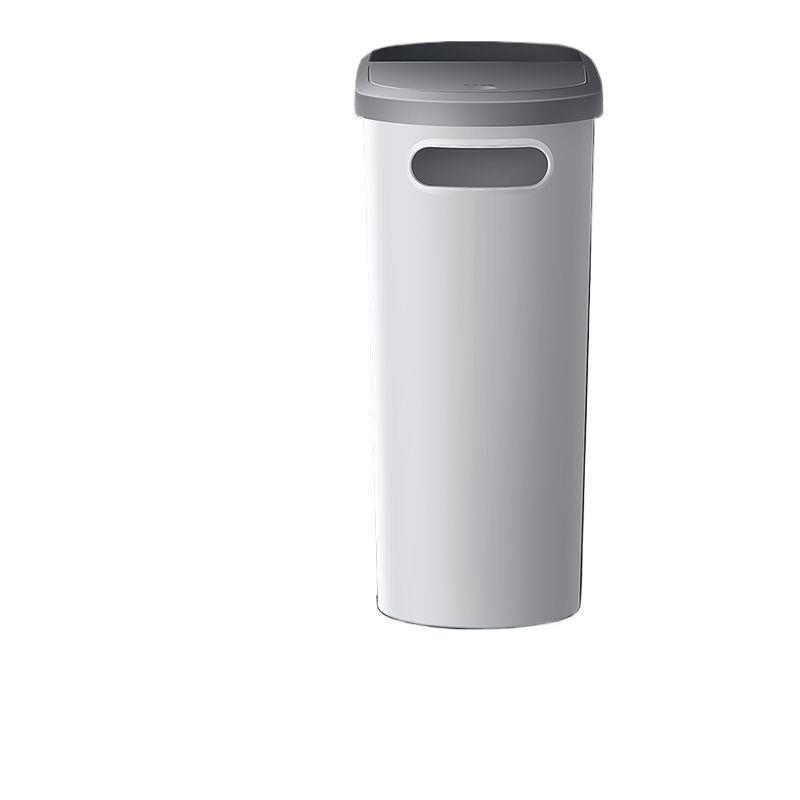 Lixeira de banheiro de 10L, Lixeira criativa doméstica, Lata de lixo tipo prensa com tampa, Lixeira de cozinha com cesta de papel simples