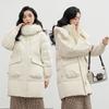 Thickened medium and long cotton-padded women's new loose large-size hooded cotton-padded jacket fashion cotton-padded jacket