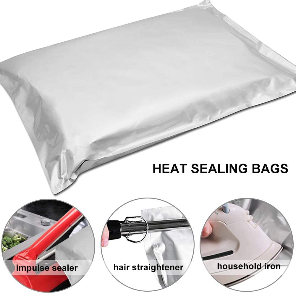 10pcs 1-5 Gallon Mylar Zipper Bags Food Storage Resealable Bags Cereal, Oats, Rice, Grain, PET, Soybeans, Seed Storage Bags