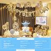 Birthday Scene Decoration, Birthday Decorations for Boys And Girls, Happy Birthday Aluminum Foil Balloons, Silver Set