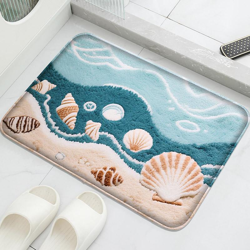 Funny octopus patterned floor mat, home absorbent foot mat, modern decorative mat, bathroom small carpet, machine washable
