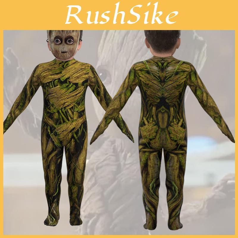 Premium Milk Silk Fabric Groot Cosplay Jumpsuit Suitable For Boys