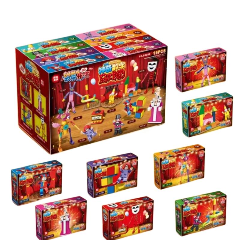 Elegant Box Hot The Amazing Digital Circus Pomni Jax Joker Rabbit Building Block Set DIY Model Toys Kids Birthday 2024 Gift