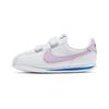Cortez Basic SL Hook and Loop Lightweight Low Top Kids' Running Shoes White Pink Children Aged 3 7 Years Old 904767-108