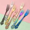 12pcs Colorful Royal Tableware Set Western Stainless Steel Flatware Cutlery Coffee Spoon Fruit Cake Fork Dinnerware Silverware