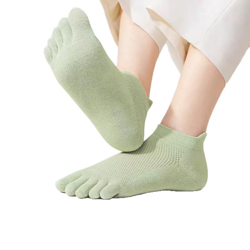 Women's Summer Cotton Mesh Breathable Five-Toe Socks - Antibacterial & Anti-Athlete's Foot