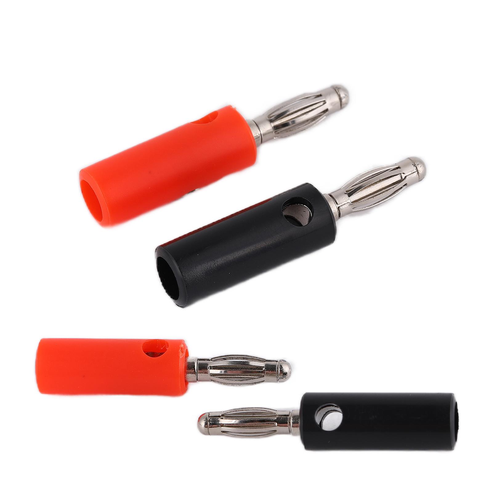 

10PCS U56 4mm Banana Plug DIY Cable Connectors Adapters for Electrical Testing Red Black YellowGreen Blue