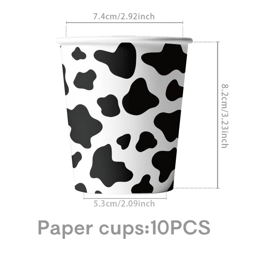 Cross-Border Spotty Cow Theme Kids' Party Supplies: Disposable Tableware, Paper Cups, and Gift Bags