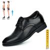 Casual Business Leather Shoes Men Elevator Formal Shoes Height Increase Insole 6CM British Office Black Leisure Oxfords