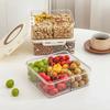 5 Grid Divided Plate with Lid Food Grade Plastic Fruit Storage Box  Snack Vegetable Fruit