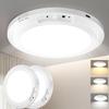 Rechargeable Motion Sensor Ceiling Light Indoor Closet Light with Remote | Battery Operated Ceiling Light with Timer - Wireless Dimmable Magnetic