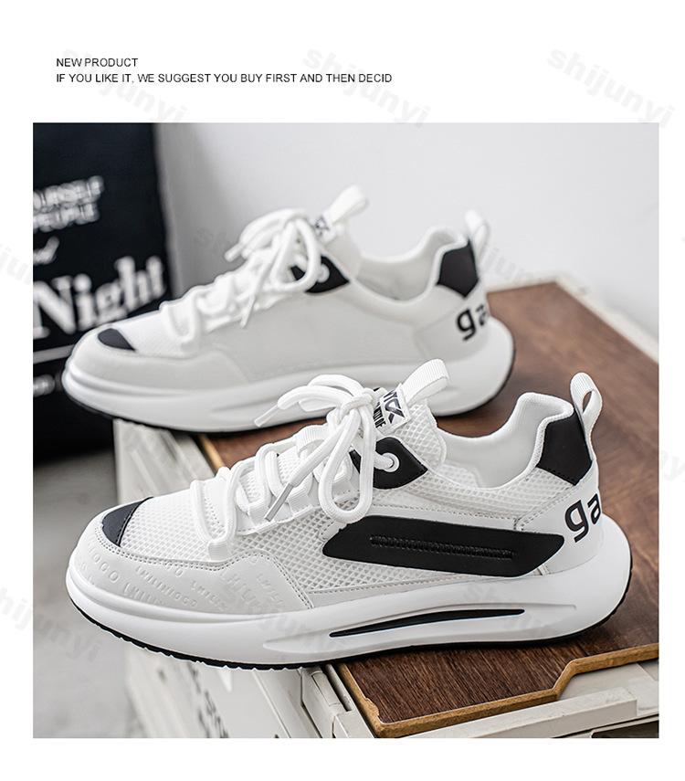 Fashion Men's Fashion Trend Casual Shoes 2025 Summer New Mesh Breathable Comfortable Thick Soled Shoes Versatile Low Top Chunky sneakers