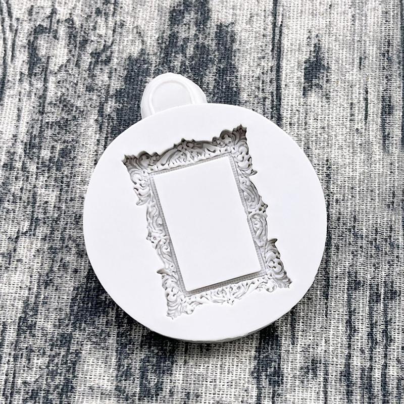 

Силиконовая форма Po Frame для помадки, шоколада, сахарной пудры, инструменты для украшения тортов, аксессуары для выпечки