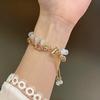 1 piece, fashionable opal bead chain bracelet, small fragrance adjustable buckle, watch strap bracelet.